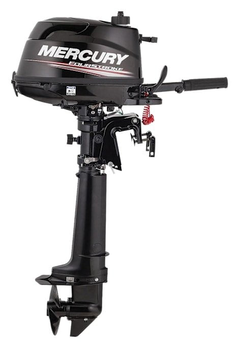 Mercury 5hp Tiller FourStroke Outboard Motor – 15″ Shaft, Manual Tilt/Trim, Manual Start