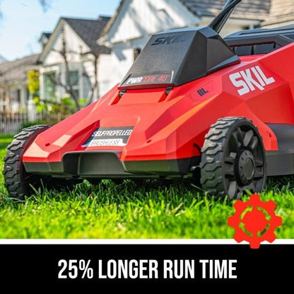 Skil PWR CORE 40-volt, 20-in Self-Propelled Battery Walk Mower with (1) 6 Ah Battery Included | SM4910C-11