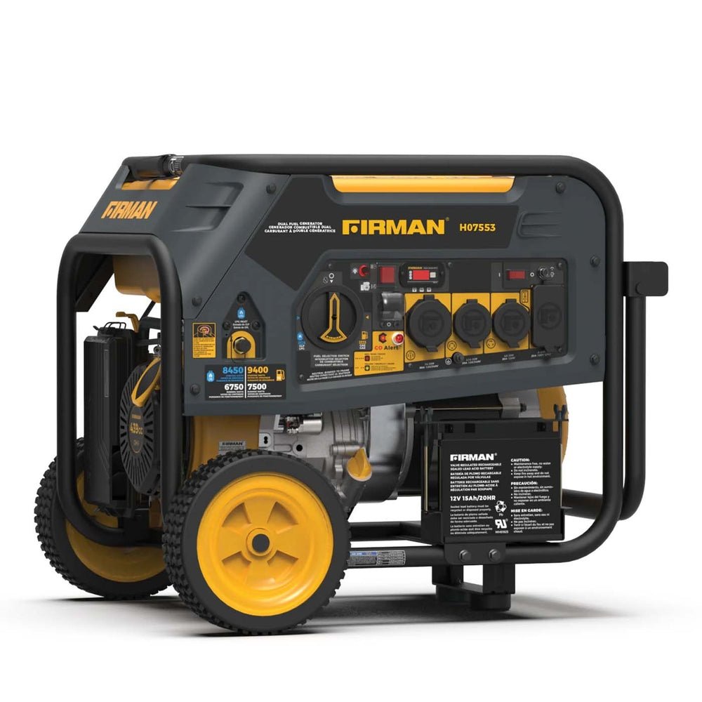Firman H07553 7500W/9400W Dual Fuel Portable Generator