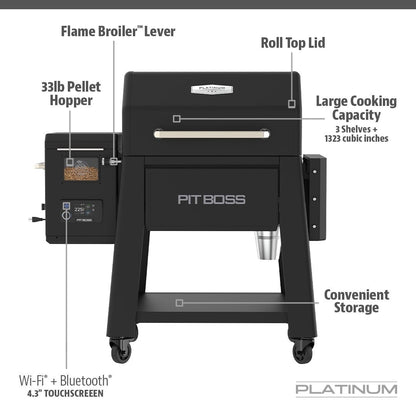 Pit Boss Platinum 1250 Connected Wood Pellet Grill
