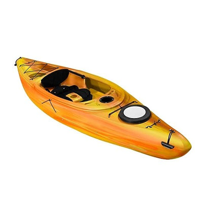 Sun Dolphin Simcoe 10.4, Sit-in Recreational Kayak with Paddle, Tequila Sunrise