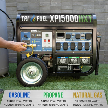 DuroMax 15,000-Watt Tri-Fuel Portable Generator XP15000HXT
