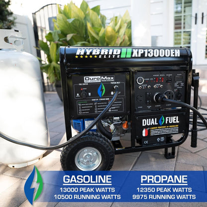 DuroMax XP13000EH 13,000 Watt Dual Fuel Portable Generator