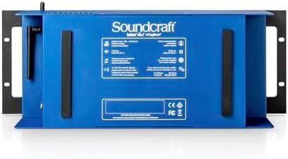 Soundcraft Ui24R Rack-Mountable Laptop or Tablet-Controlled, 24 input Digital Audio Mixer with onboard Signal Processing. Blue and Gray