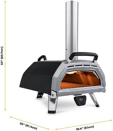 Ooni Karu 16 Multi-Fuel Outdoor Pizza Oven – Wood and Gas Fired Oven – Outdoor Cooking Pizza Oven – Fire and Stonebaked Pizza Oven for Authentic Homemade Pizzas – Dual Fuel Pizza Maker