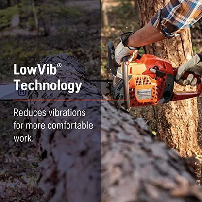 Husqvarna 460 Rancher Gas Powered Chainsaw, 60.3-cc 3.6-HP, 2-Cycle X-Torq Engine, 24 Inch Chainsaw with Automatic Adjustable Oil Pump, For Wood Cutting, Tree Trimming and Land Clearing