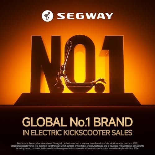 Segway ZT3 Pro Electric Scooter, Up to 24.9 MPH, 43.5-Mile Range, Dual Suspension, Flash Charge, 1600W Peak Motor, Off-Road Scooter for Adults UL Certified (UL2272/2271)