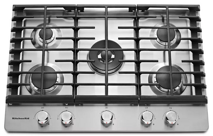 KitchenAid 30″ 5-Burner Gas Cooktop KCGS550ESS