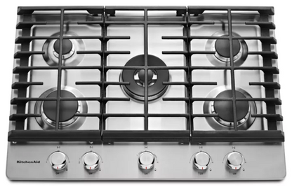KitchenAid 30″ 5-Burner Gas Cooktop KCGS550ESS