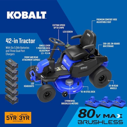 Kobalt Crossover Electric Lawn Tractor KT 5680-06