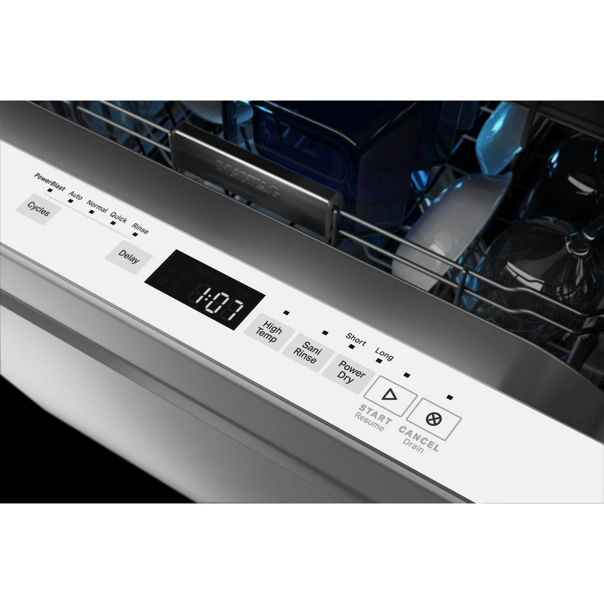 24” Top Control Dishwasher with Dual Power Filtration, PowerBlast® Cycle and 3rd Level Rack – 47 dBA