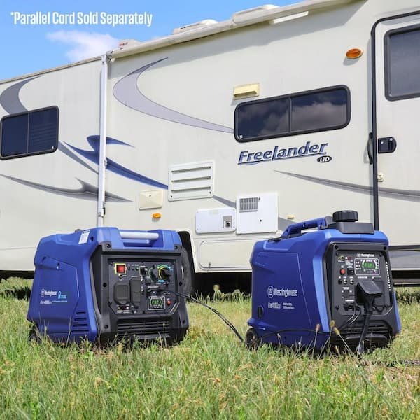 4,000-Watt Gas Powered Portable Inverter Generator with Recoil Start, LED Data Center